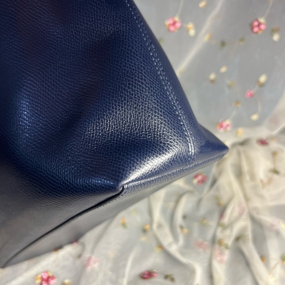 Coach Crossgrain Leather Tote Navy - Picture 7 of 13